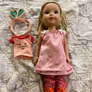 American girl wellie wisher Camille doll lot